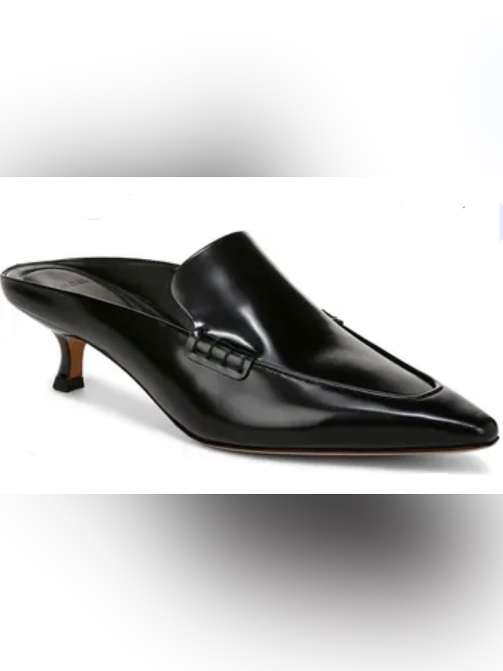 New Vince Samy Leather Kitten Mule Pumps size 7.5